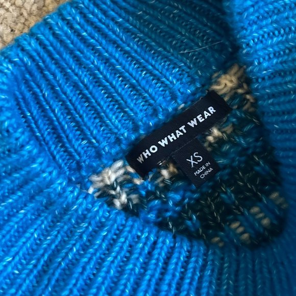 Who What Wear | *Blue Winter Sweater* | Balloon Sleeve | Mockneck Collar | NWOT - Picture 9 of 10